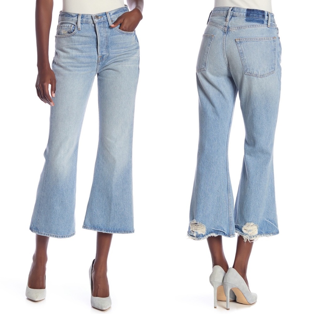 FRAME Le Cropped Flare Leg Jeans Rigid Re-release
